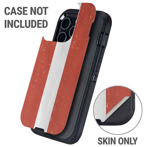 Latvia Flag Distressed Otterbox Defender iPhone Skin